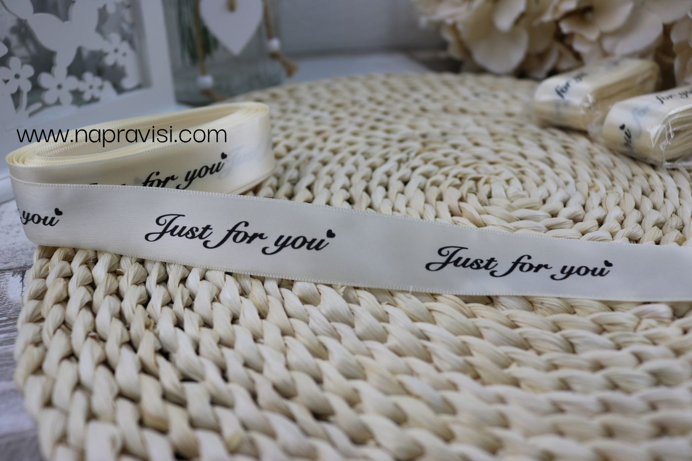 Сатенена лента Just for you 2,5см